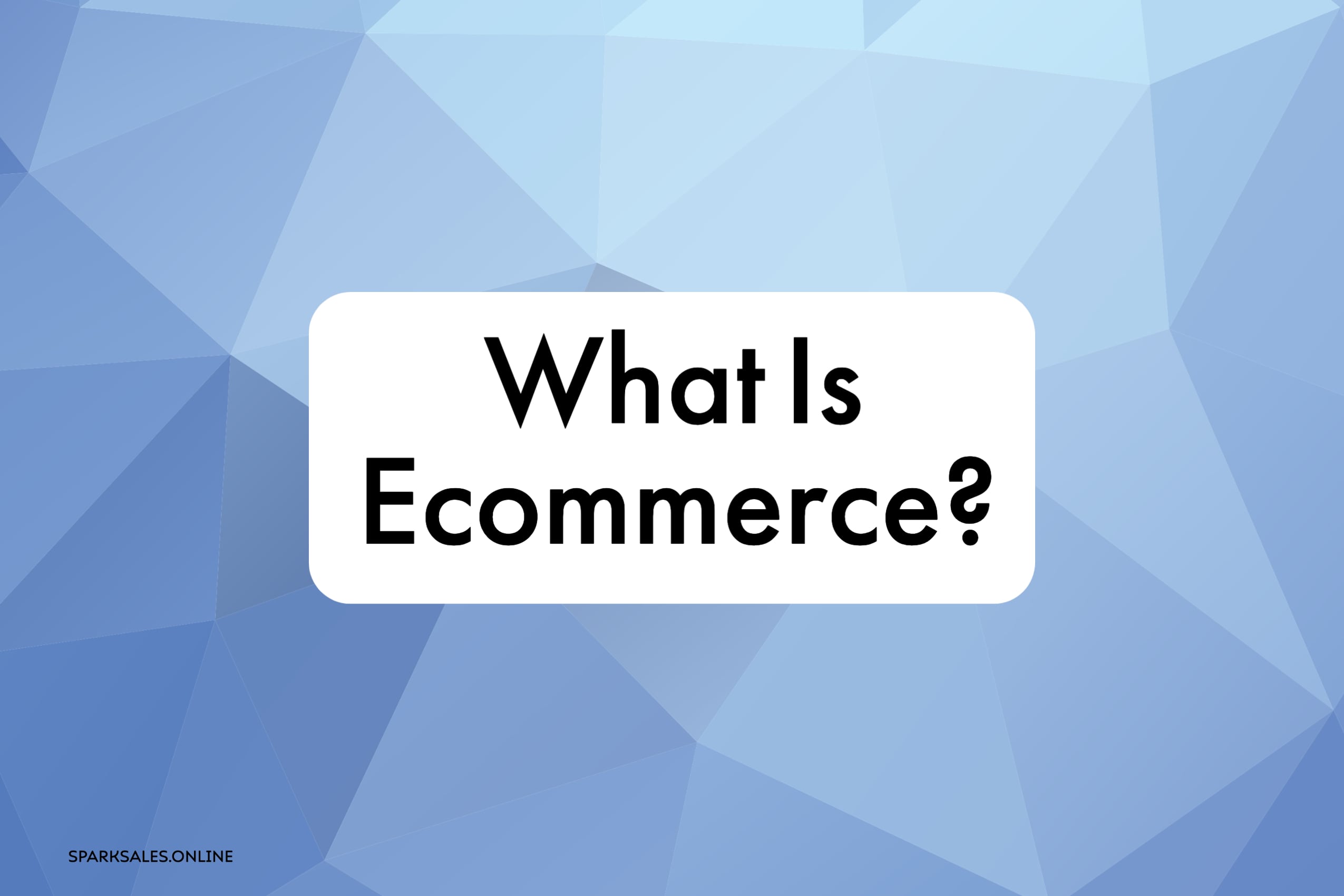 What is ecommerce?